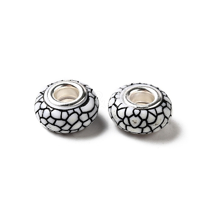 Opaque Resin European Beads RESI-C055-01B-1