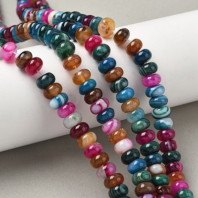 Natural Banded Agate Beads Strands G-F790-I01-01Q-1