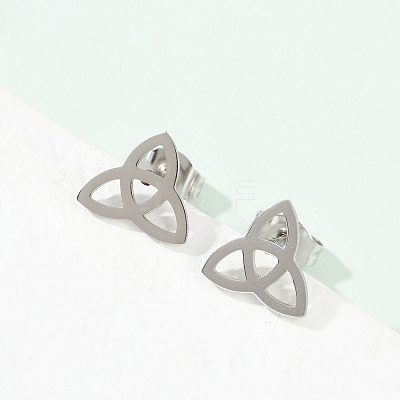 Non-Tarnish 304 Stainless Steel Stud Earrings EJEW-P235-01P-1