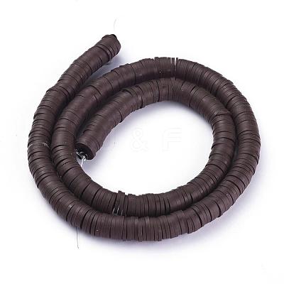 Flat Round Handmade Polymer Clay Bead Spacers CLAY-R067-3.0mm-38-1