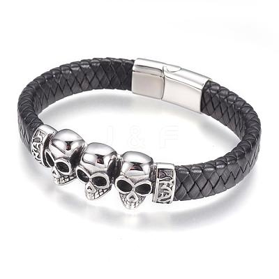 Leather Cord Bracelets BJEW-F274-23AS-1