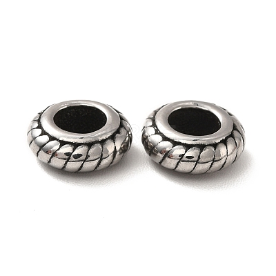 316 Surgical Stainless Steel European Beads STAS-A060-10AS-1