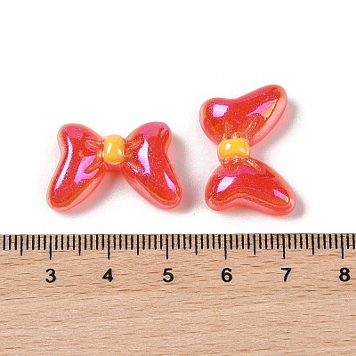Glitter Plated Resin Cabochons RESI-H163-09C-1