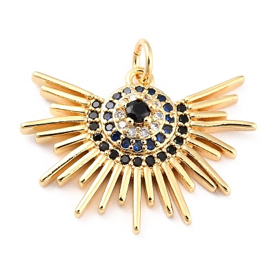 Brass Cubic Zirconia Pendants KK-J276-11G-1