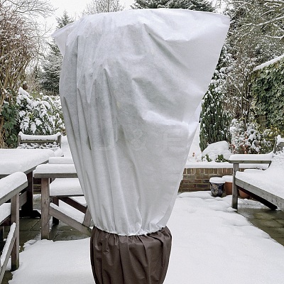 Non-Woven Fabric Thickened Winter Plant Covers with Zipper Drawstring DIY-WH20816-001A-1