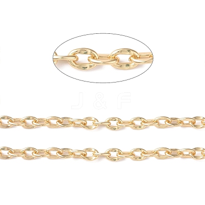 Oval Oxidation Aluminum Coffee Bean Chains CHA-K003-03G-1