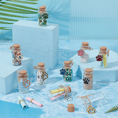 20Pcs 10 Styles Glass Jar Glass Bottles AJEW-PH01592-1