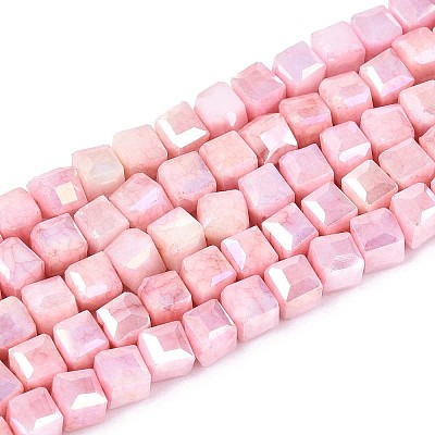 Anti-Tarnish Electroplate Glass Beads Strands GLAA-T025-4mm-10I-1