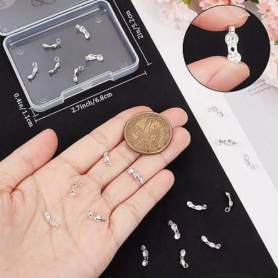 20Pcs 925 Sterling Silver Bead Tips STER-BBC0005-40S-1
