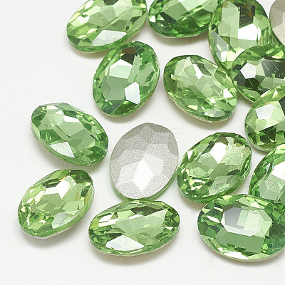 Pointed Back Glass Rhinestone Cabochons RGLA-T080-13x18mm-19-1