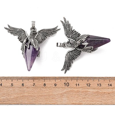 Natural Amethyst Pendants GG-C001-02L-1