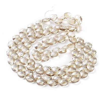 Electroplate Triangle Glass Beads Strands EGLA-A036-11A-PL02-1