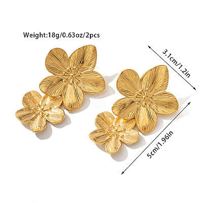 304 Stainless Steel Stud Dangle Earrings FS-WG1A0AA-04-1