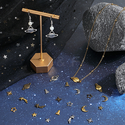Cosmic Theme Zinc Alloy Cabochons FIND-SC0011-74D-1