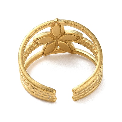 304 Stainless Steel Enamel Cuff Rings RJEW-M171-15G-1