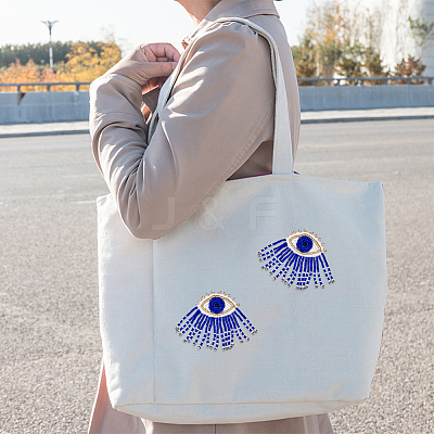 Evil Eye Felt Cloth Patches PATC-WH0007-05B-1