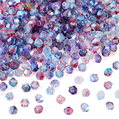 390Pcs 3 Colors Transparent Colours Glass Seed Beads GLAA-TA0003-76C-1
