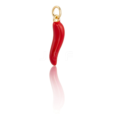 10Pcs Brass Enamel Pendants KK-BBC0019-48A-1