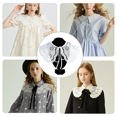 Detachable Cotton Lady's Collars AJEW-WH0285-12-1