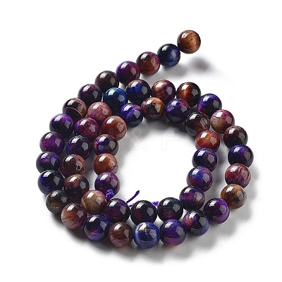 Natural Rainbow Tiger Eye Beads Strands G-NH0002-A01-B03-1