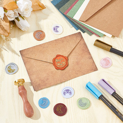 Wax Seal Stamp Set AJEW-WH0517-003-1