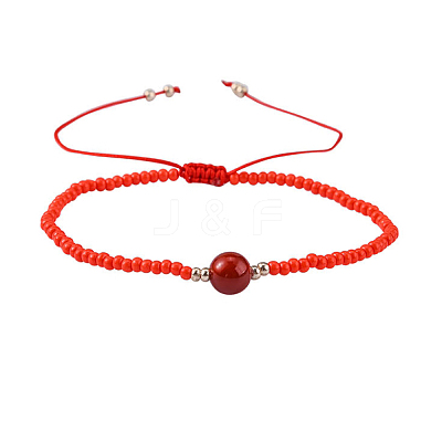 Nylon Thread Braided Beads Bracelets BJEW-JB04346-06-1