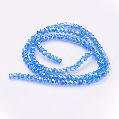 Electroplate Glass Beads Strands EGLA-R048-3mm-M-1