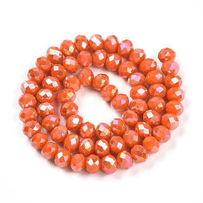 Electroplate Glass Beads Strands LS-EGLA-A034-P8mm-B29-1