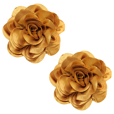 Flower Polyester Brooches JEWB-WH0039-56B-1