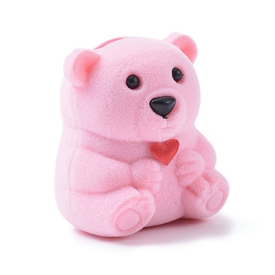 Bear Shape Velvet Jewelry Boxes VBOX-L002-C02-1