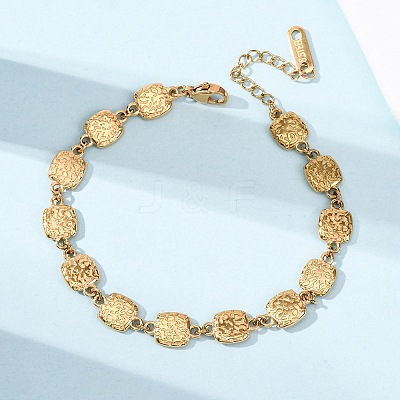 304 Stainless Steel Link Chain Bracelets for Women BJEW-K293-03G-1