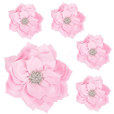 Polyester & Rhinestones Ornament Accessories DIY-WH20063-015E-1