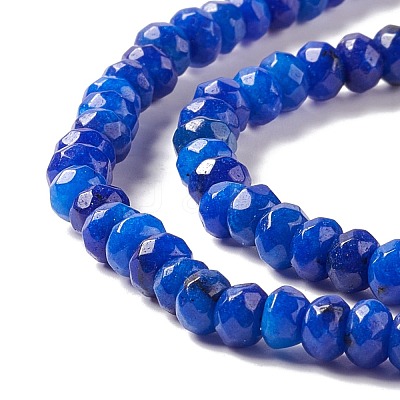 Dyed Natural Sesame Jasper/Kiwi Jasper Rondelle Beads Strands G-E316-A08-1