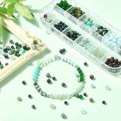 DIY Round Natural Gemstone Beads Bracelets Making Kits DIY-YW0011-84-1