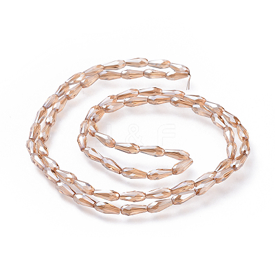 Electroplate Glass Beads Strands EGLA-L015-PL-A02-1
