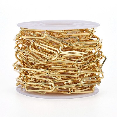 Soldered Brass Paperclip Chains CHC-G005-12G-1
