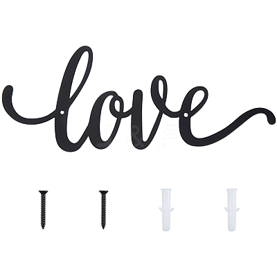 Iron Art Word Love Wall Ornaments HJEW-WH20004-18EB-1