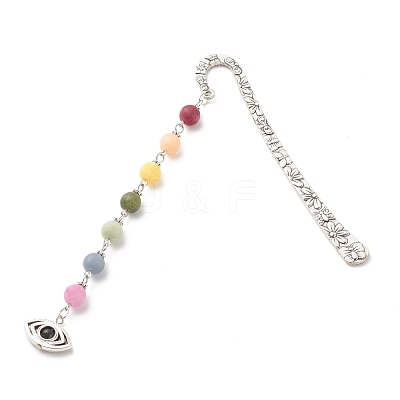 Tibetan Style Alloy Bookmarks AJEW-JK00182-03-1