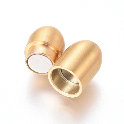 304 Stainless Steel Magnetic Clasps with Glue-in Ends STAS-F227-52-G-1