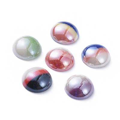 Opaque Glass Cabochons GGLA-S038-12-10mm-1