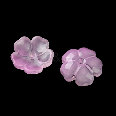 Dyed & Heated Gradient Color Glass Bead Cap GLAA-D307-01F-1