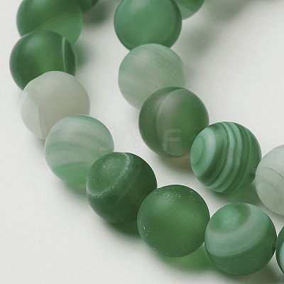 Natural Grade A Striped Agate/Banded Agate Beads Strands G-E478-08-8MM-1