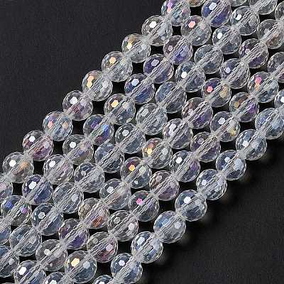 Electroplate Glass Bead Strands X-EGLA-R040-8mm-15-1