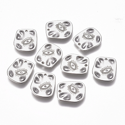 Brass Micro Pave Clear Cubic Zirconia Charms ZIRC-I030-05P-1