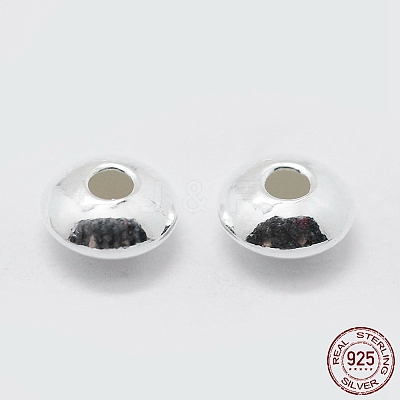925 Sterling Silver Corrugated Spacer Beads STER-K171-43S-1