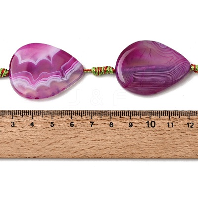 Natural Banded Agate Beads Strands G-F825-F01-01B-1