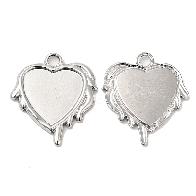 Non-Tarnish 304 Stainless Steel Pendant Cabochon Settings STAS-Z041-25P-1