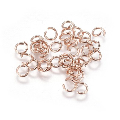 PVD Vacuum Plating 304 Stainless Steel Open Jump Rings X-STAS-L216-07C-RG-1