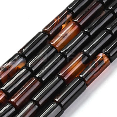 Dyed & Heated Natural Agate Beads Strands G-G177-H01-01B-1