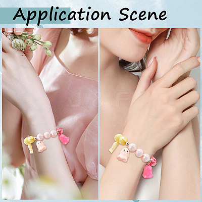 36Pcs 9 Colors Opaque Acrylic Beads MACR-SC0001-61-1